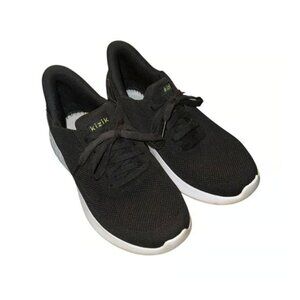 Kizik Mens 6.5W Womens 8 Wide Hands-Free Black/White Lace-Up Shoes NO INSOLES